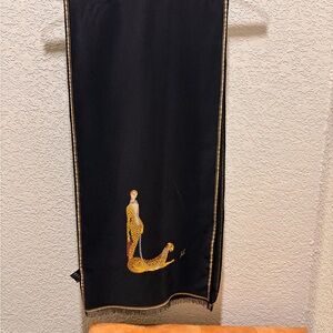 Erté Vintage Art Deco Silk Scarf – The Naughty Letter “L”